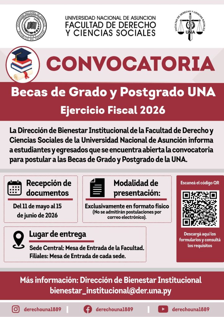 Convocatoria a Becas de Grado y Postgrado UNA 2026