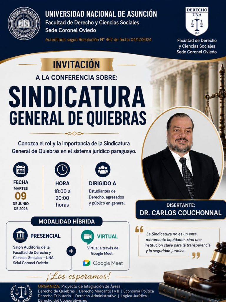 Conferencia sobre SINDICATURA GENERAL DE QUIEBRAS (09/06/2026), acceda a la grabación.